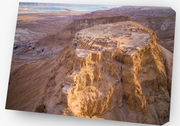 ISRAEL ART~Ancient Fortification Massada overlooking Dead Sea & Jordan~
