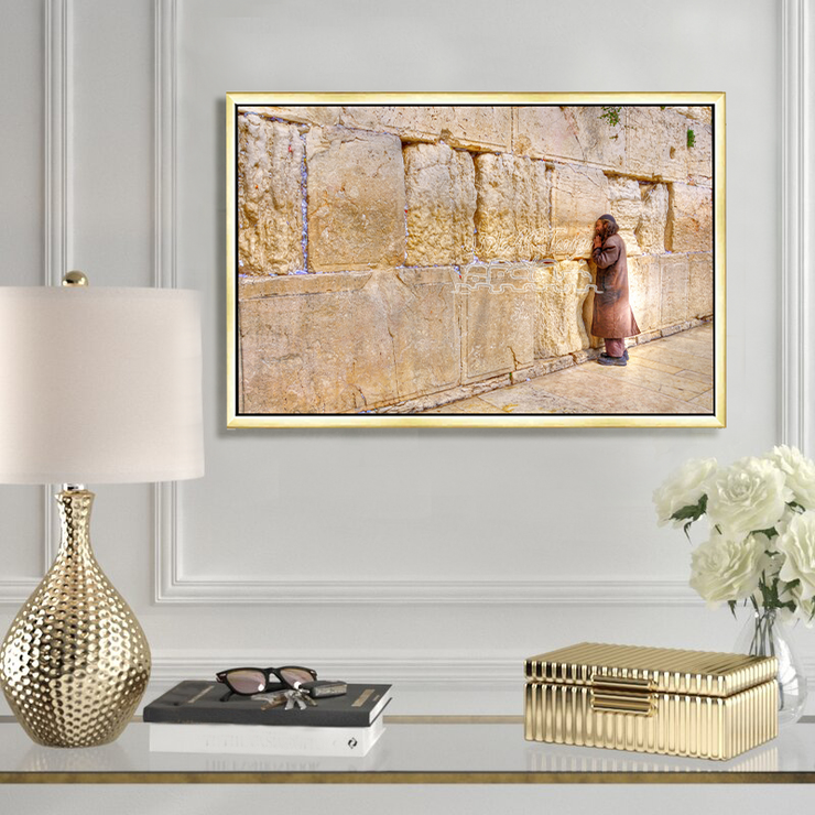 JUDAICA WAILING WALL ART~Alone with Holy Kotel Stones~