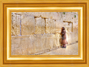 JUDAICA WAILING WALL ART~Alone with Holy Kotel Stones~