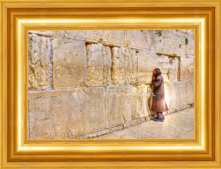 JUDAICA WAILING WALL ART~Alone with Holy Kotel Stones~