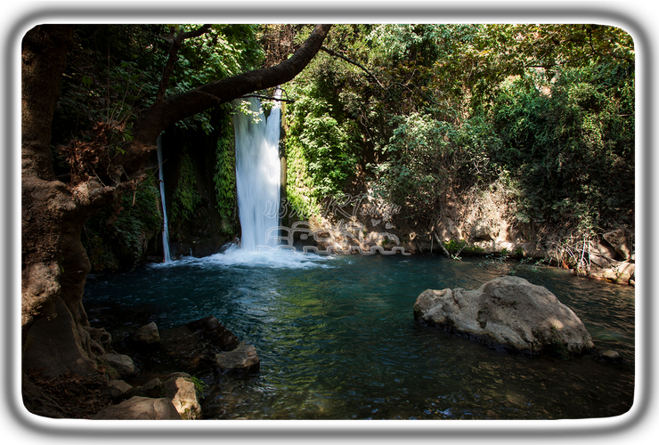 ISRAEL ART~Banias Falls, Golan Heights Northern Israel~