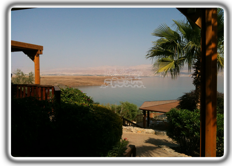 ISRAEL ART~Cozy Retreat Dead Sea Overlooking Jordan~