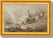 VINTAGE JERUSALEM ART~Ancient Jerusalem Walls~
