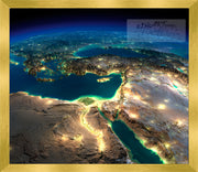 ISRAEL ART~"The Eyes Of Hashem Are Always Upon It"  Moonlit Middle East & Beyond~