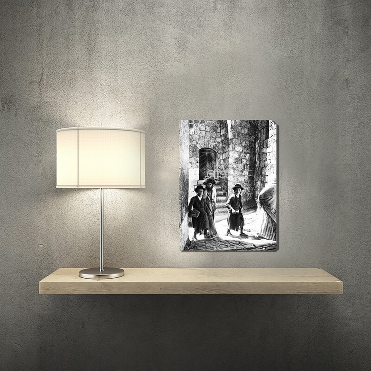 JERUSALEM VINTAGE ART~Old Settlement Jerusalem  הישוב הישן~