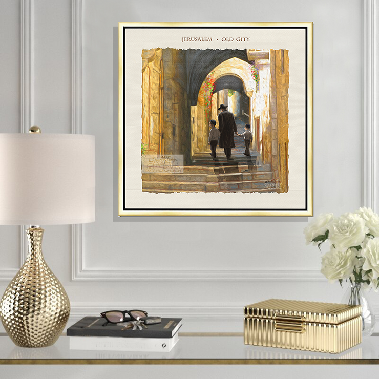 JUDAICA ART PAINTING~Jerusalem Old City~